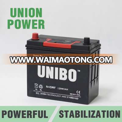 N45 12V45ah Mf Auto Battery High Performance JIS Car Battery