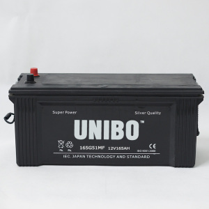 Heavy-Duty High Performance JIS 165g51mf 12V165ah Truck Battery